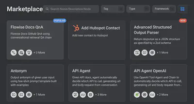 FLowiseAI Marketplace
